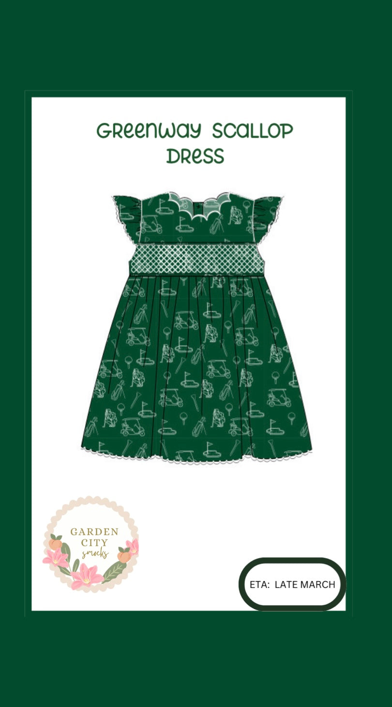 PO11 Girl’s Greenway Scallop Dress