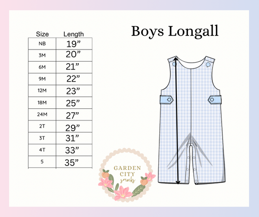 Boys Longall Size Chart