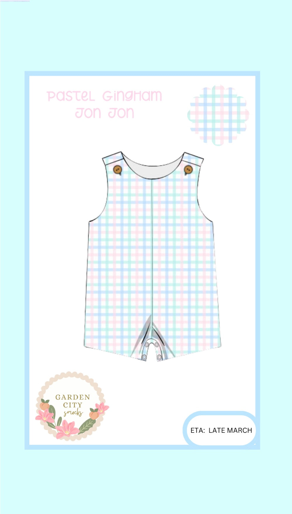 PO11 Pastel Gingham Jon Jon