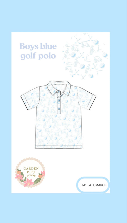 PO11 Boys Blue Golf Polo