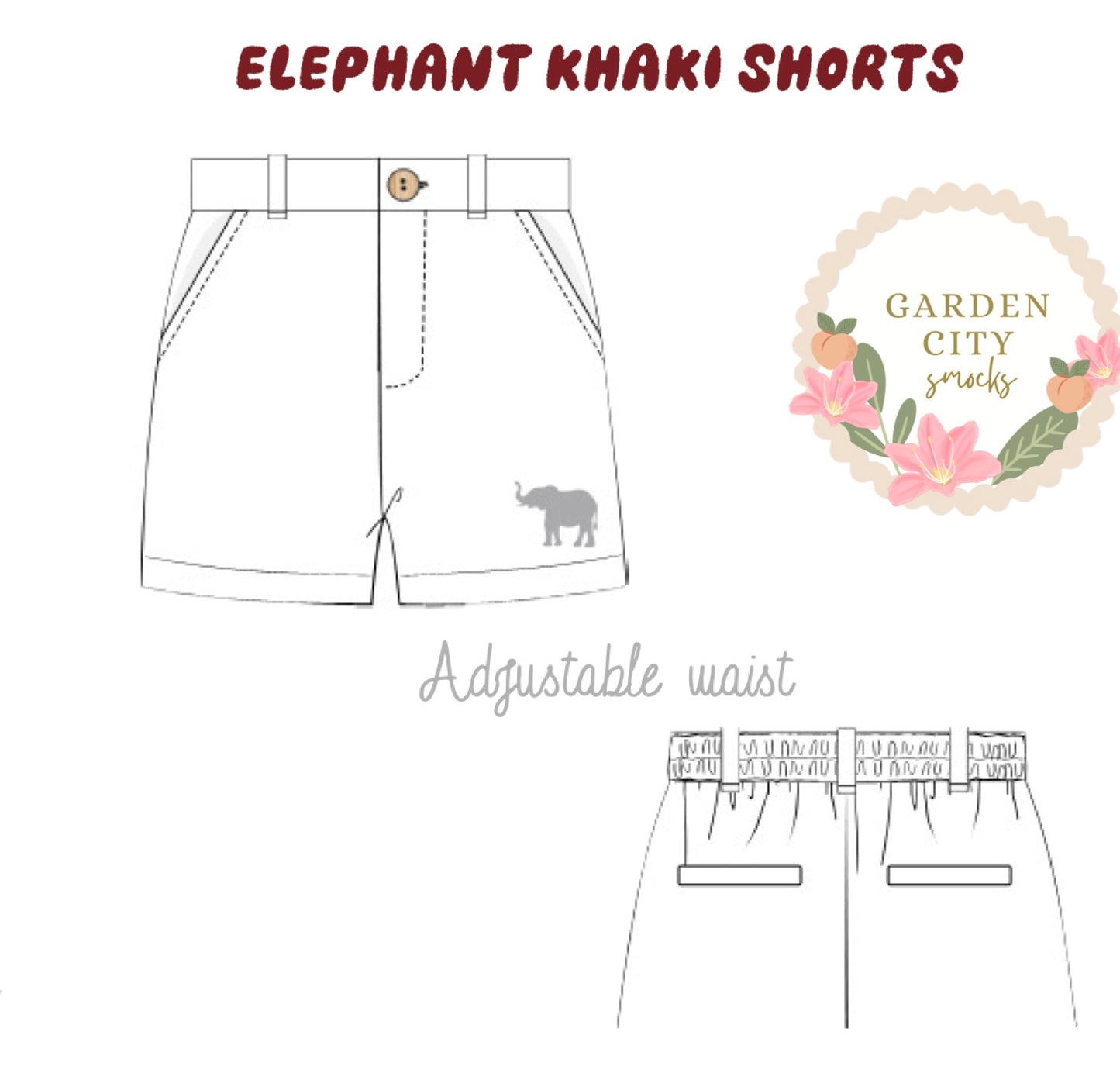 PO16 Elephant Khaki Shorts