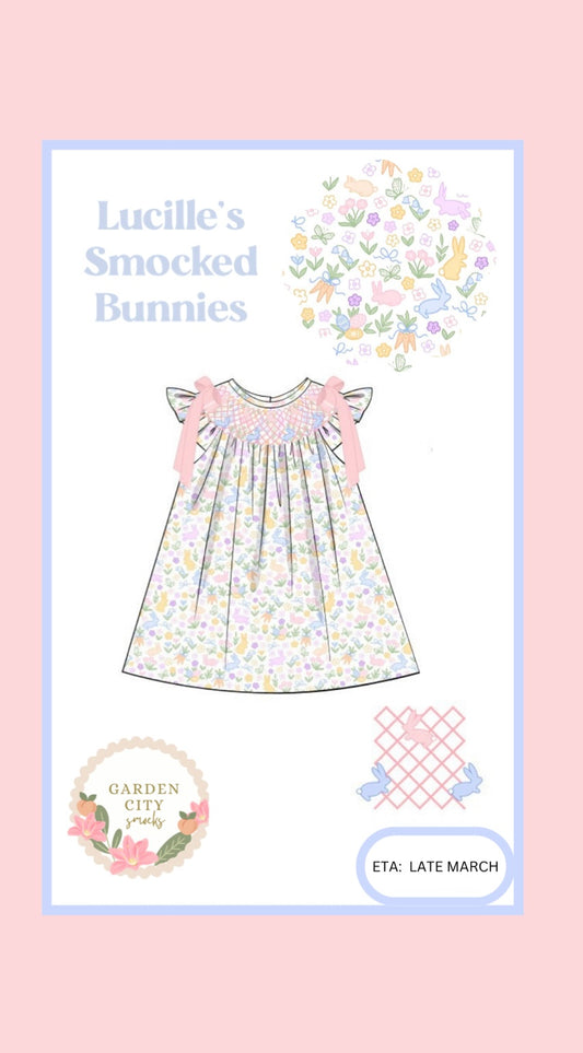 PO11 Lucielle’s Smocked Bunny Dress