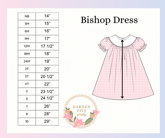 Bishop Dress Size Chart