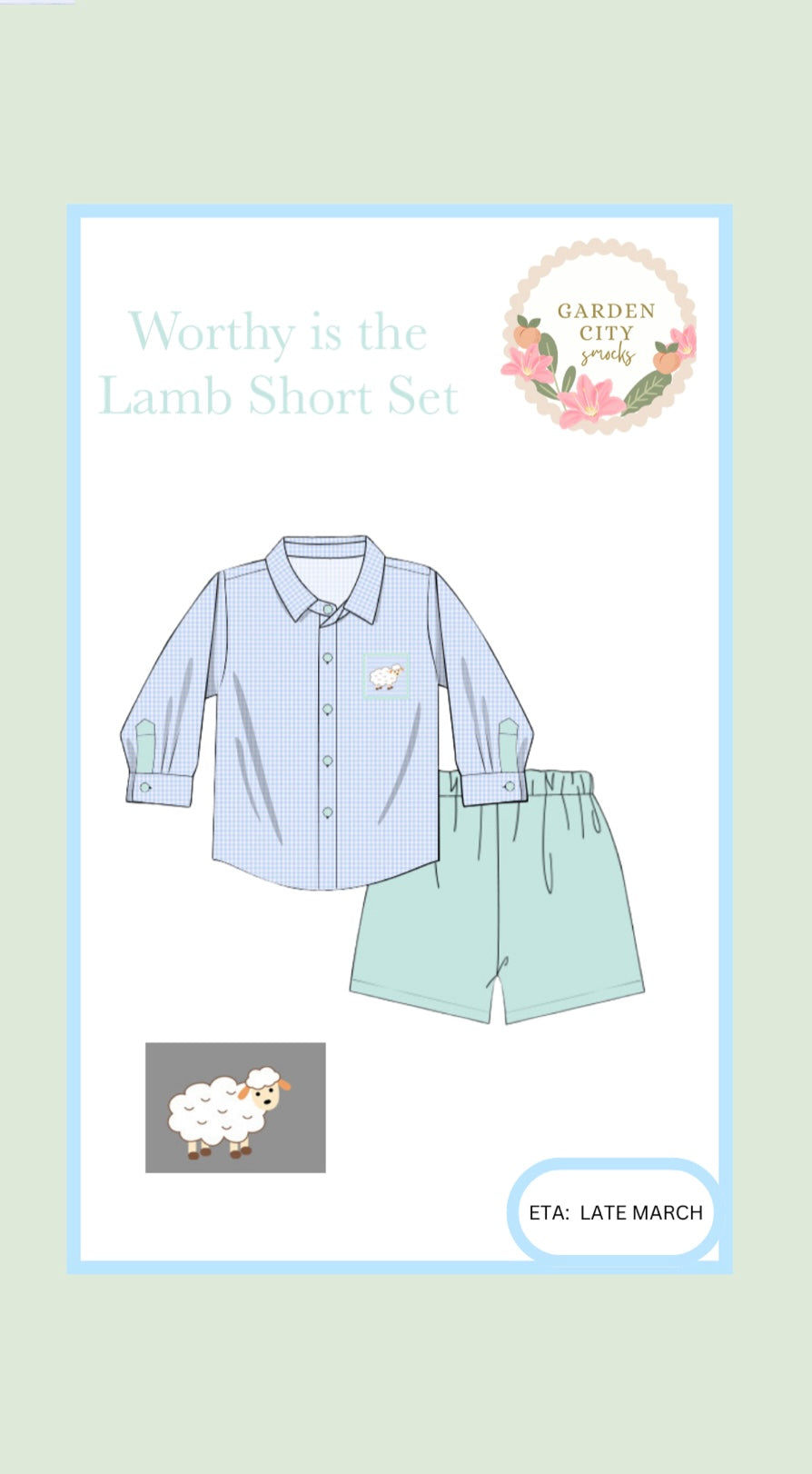 PO11 Worthy is the Lamb Boy Short Set