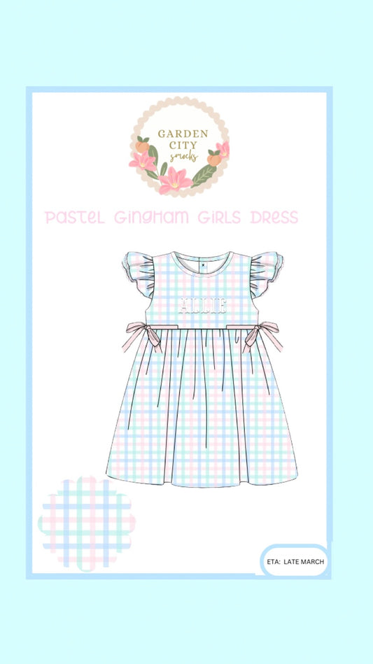 PO11 Pastel Gingham Dress