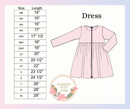 Girls Dress Size Chart