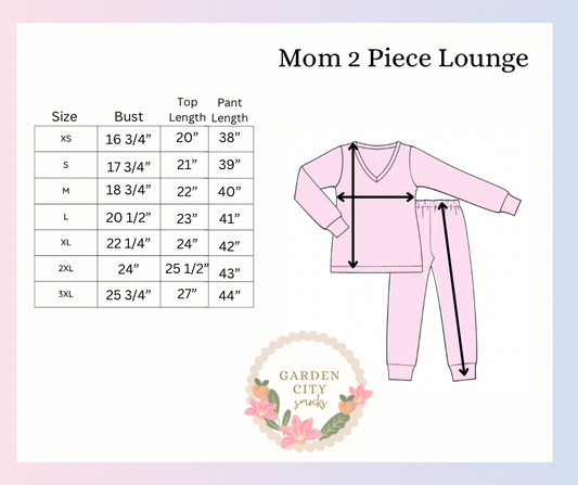 Mom 2 Piece Lounge Size Chart