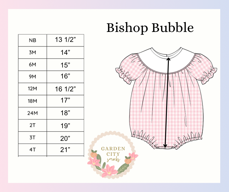 Bishop Bubble Size Chart